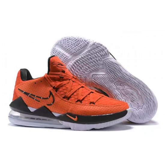 Nike Erkek Lebron 17 Low University Kırmızı / Siyah Basketbol Ayakkabısı Türkiye - 5RDWTR6T